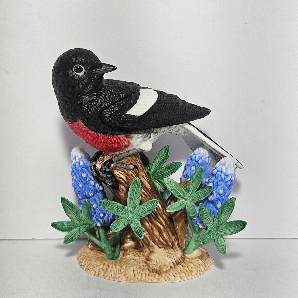 Lenox Painted Redstart Fine Porcelain Figurine Garden Bird Collection 2002